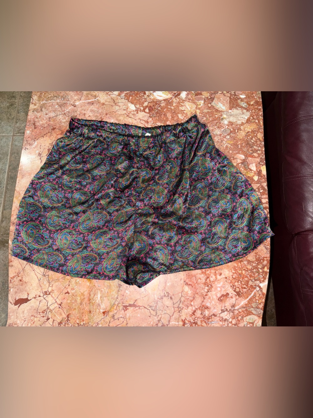 Hollister Black Paisley Circle Skort with Multicolor Print